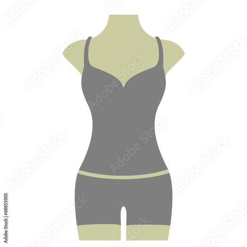 Bikini Sommer Vektor Icon Button