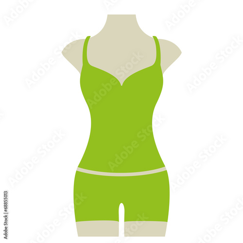 Bikini Sommer Vektor Icon Button