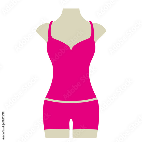 Bikini Sommer Vektor Icon Button