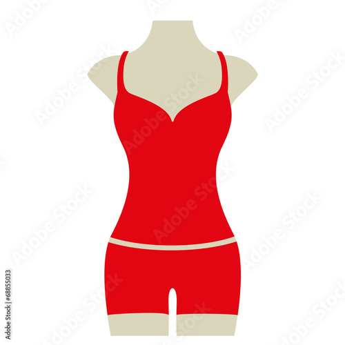 Bikini Sommer Vektor Icon Button