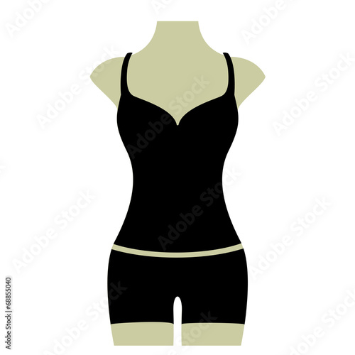 Bikini Sommer Vektor Icon Button