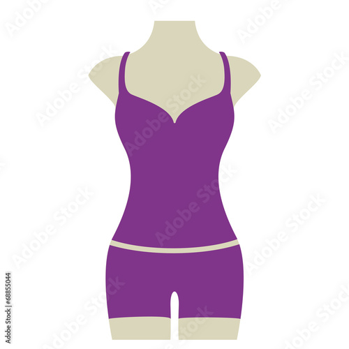 Bikini Sommer Vektor Icon Button