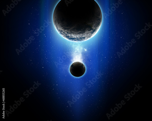 Fototapeta Naklejka Na Ścianę i Meble -  Abstract space scene