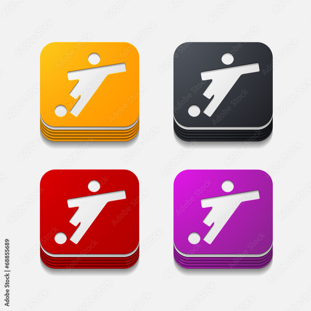 square button: football player square button: football player