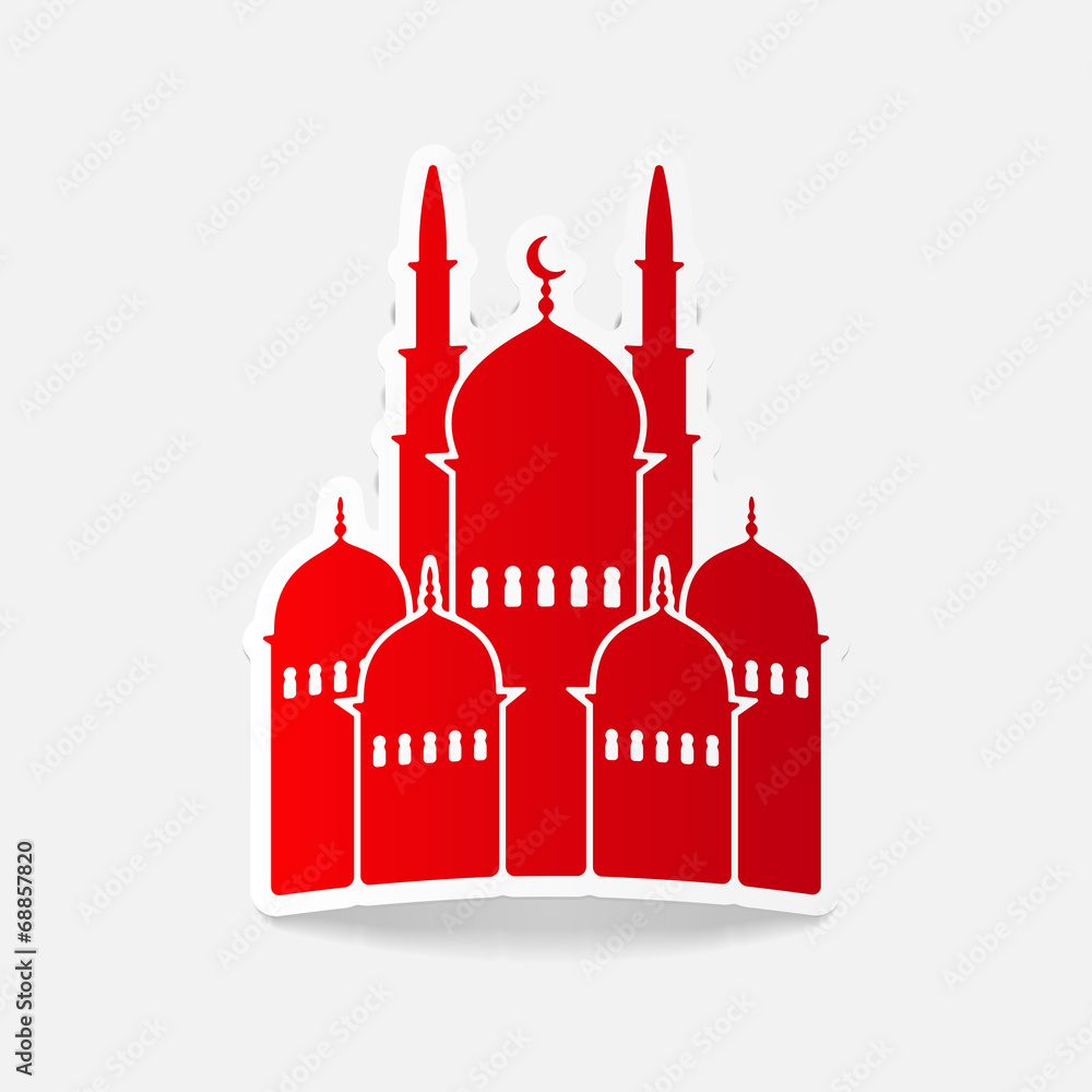 realistic design element: mosque realistic design element: mosque