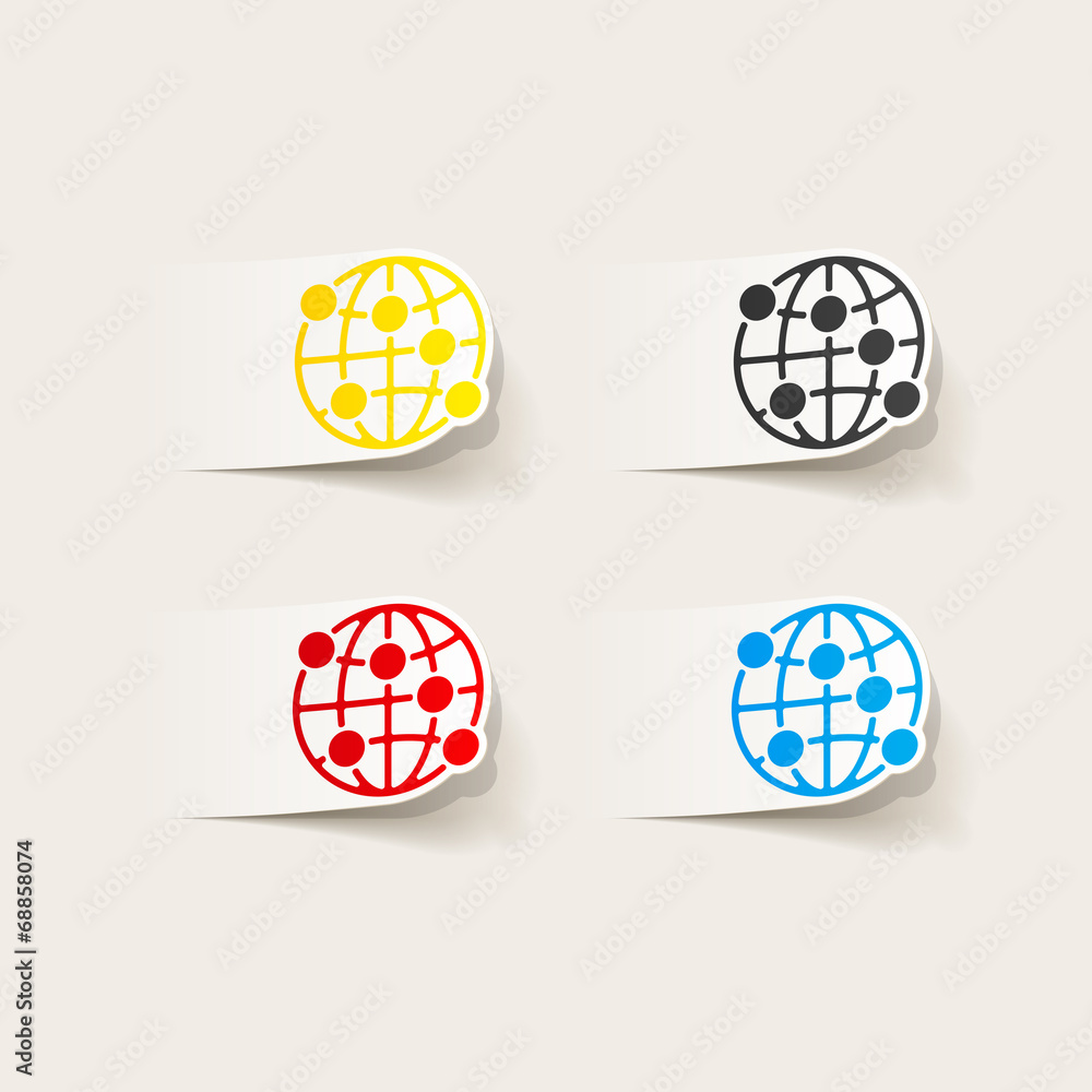 realistic design element: globe