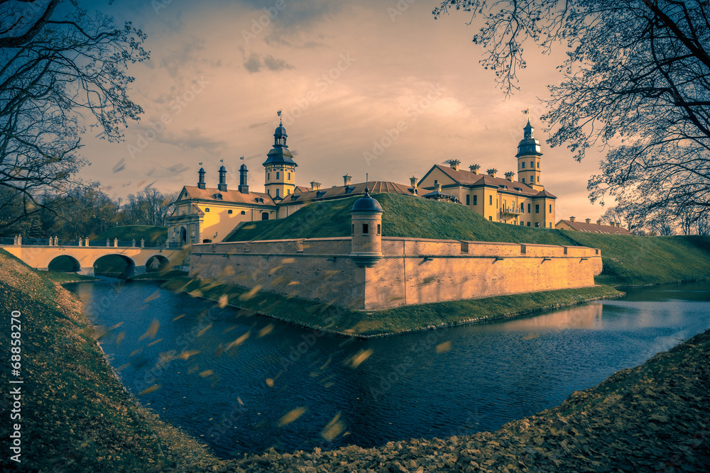 Fototapeta premium Medieval castle Nesvizh in Belarus