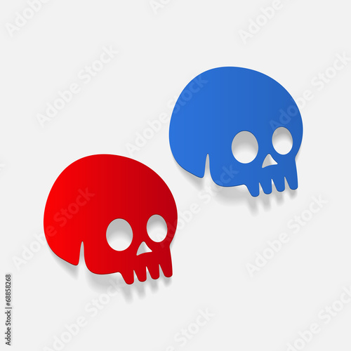 realistic design element: skull