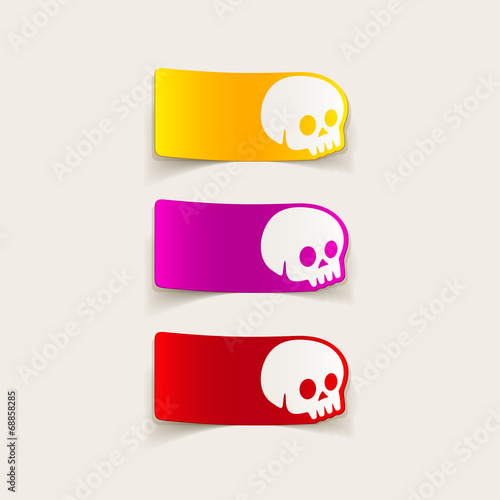 realistic design element: skull