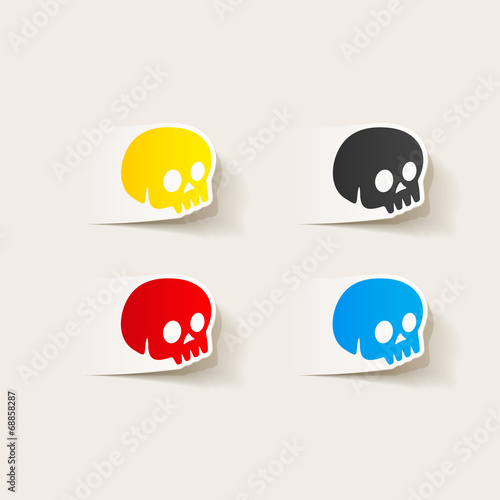 realistic design element: skull