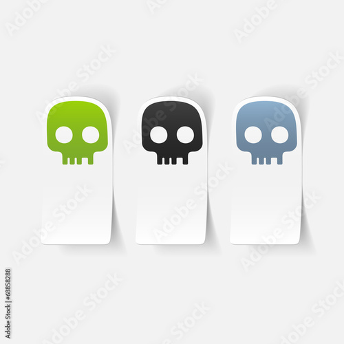 realistic design element: skull