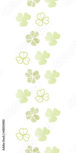 clover geometric textile textured vertical seamless pattern