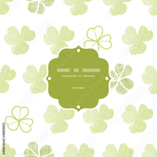 clover geometric textile textured frame seamless pattern