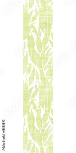 Green leaves textile texture vertical seamless pattern