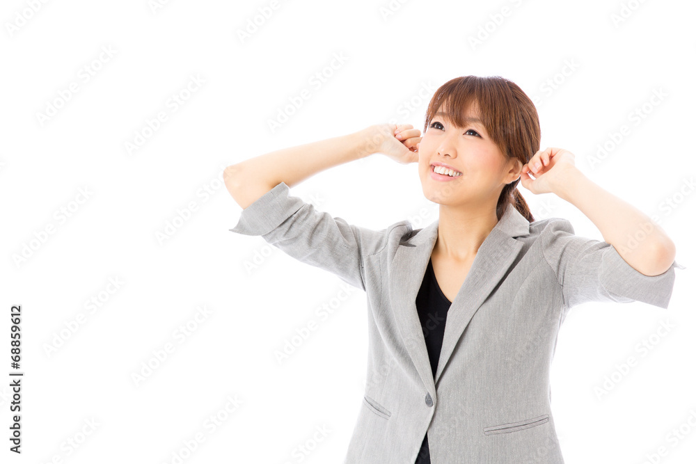 asian businesswoman on white background asian businesswoman on white background