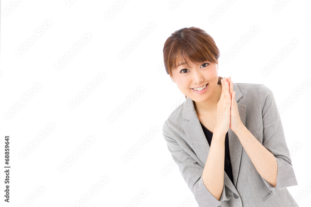 asian businesswoman on white background asian businesswoman on white background