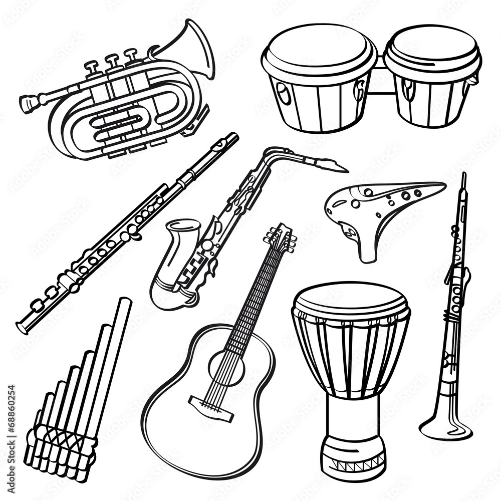 Naklejka premium Musical Instruments