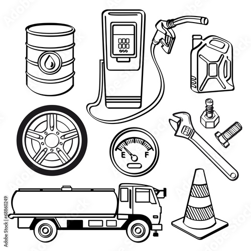 Oil industry Icon Set