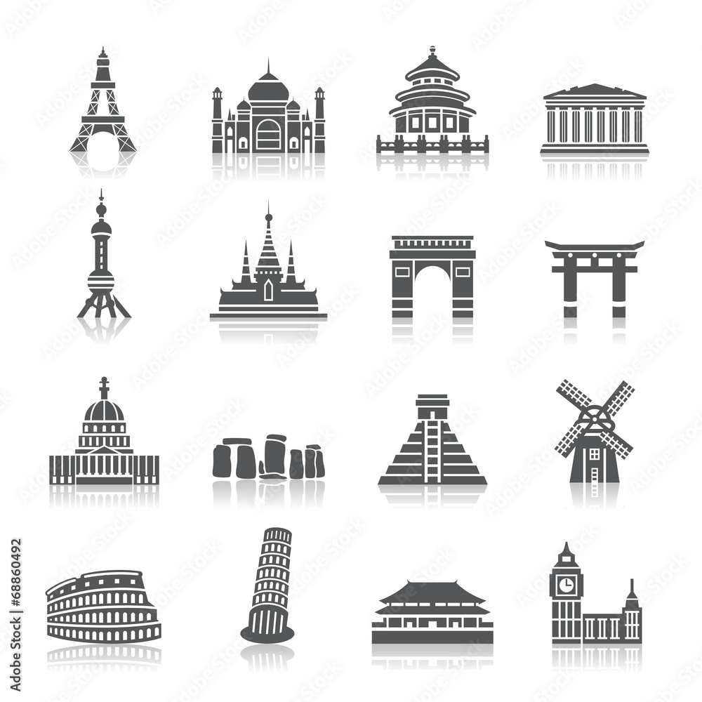 Famous Scenic Spots Icons