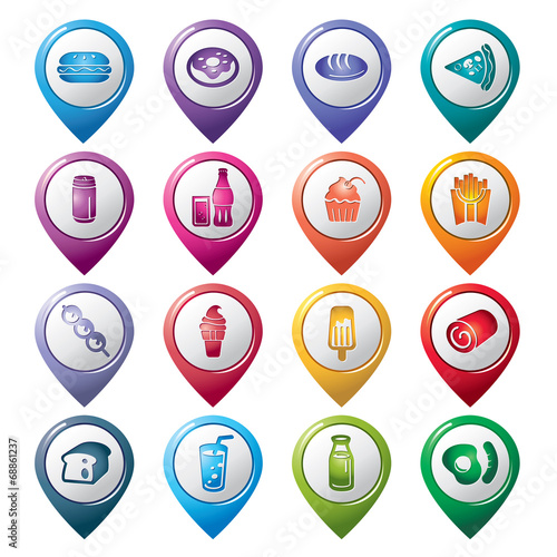 Food and Drinks Pointer Icons