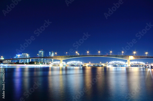 Rama 9 bridge in Bangkok, Thailand travel © tiniroma