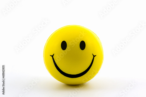 Happy smiley faces yellow ball.