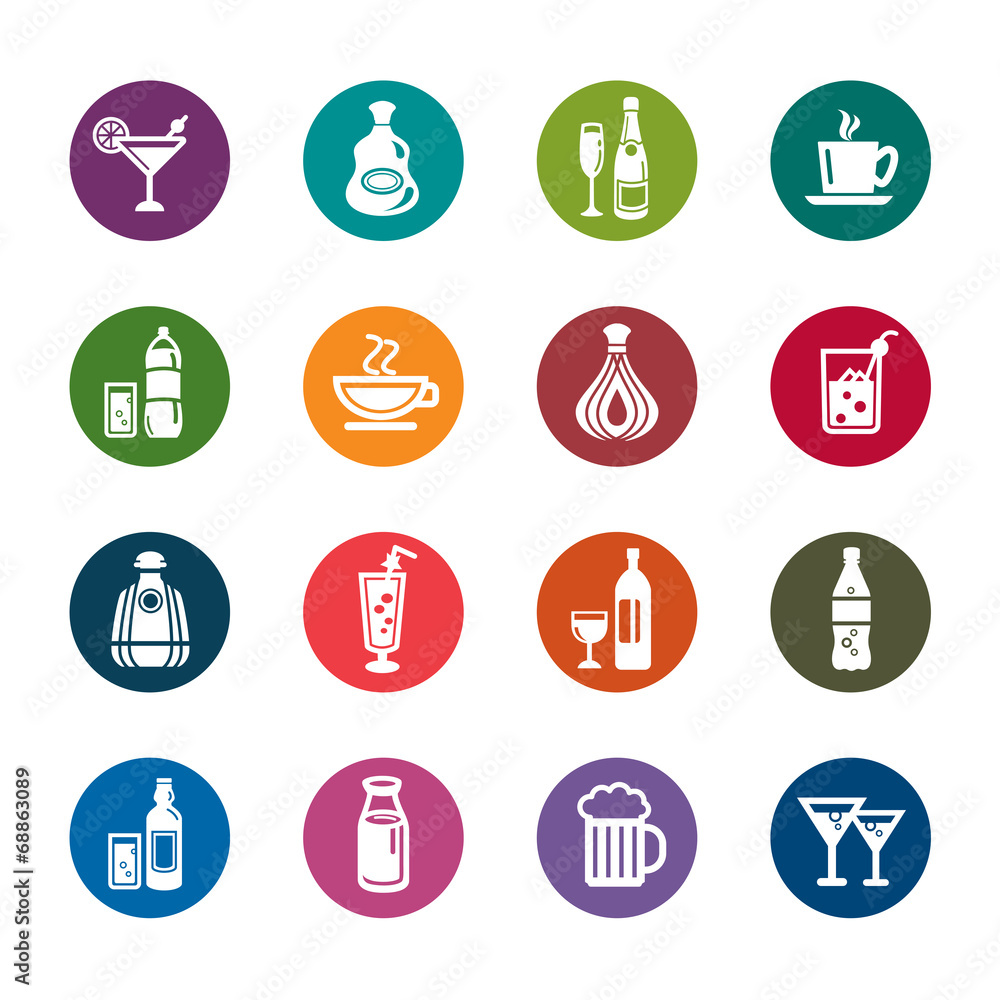 Drinks Color Icons Drinks Color Icons