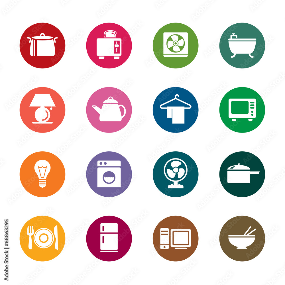 Houseware Color Icons Houseware Color Icons