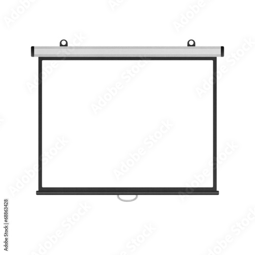blank projector screen isolated for presentation in business of