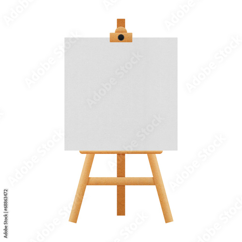 easel stand isolated for paintings in exhibition of paper illust