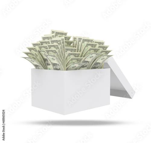Box with money Fototapeta