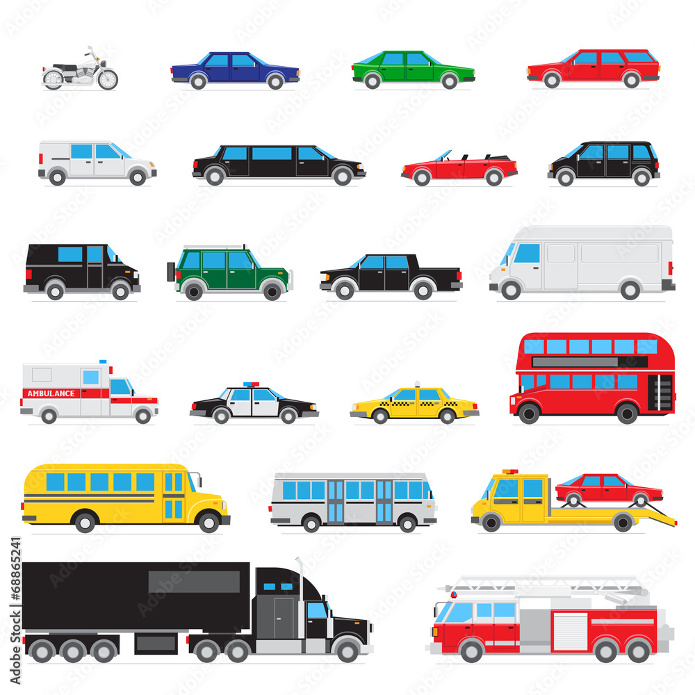 simple auto icon set simple auto icon set