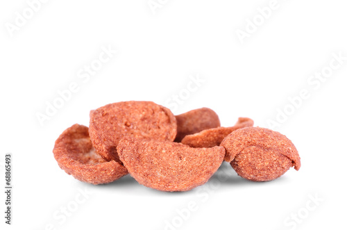 Dried breakfast isolated on a white background