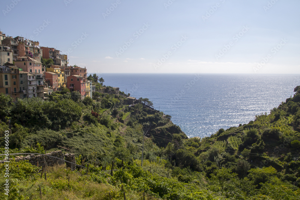 Village of Cornigla, at Cinque Terre, Italy