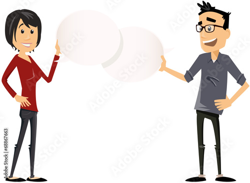 couple moderne avec bulle