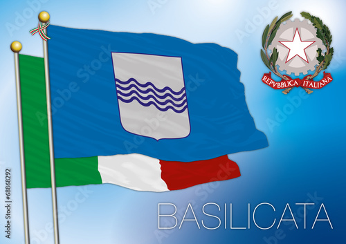 basilicata regional flag, italy