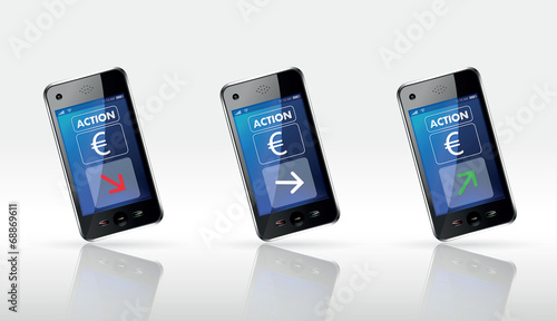 bourse et action en ligne haussier et baissier