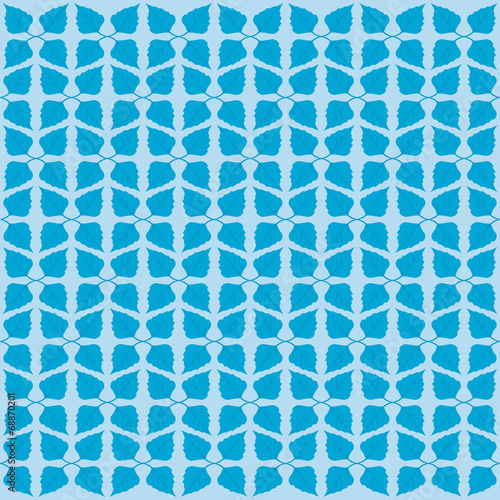 creative blue leaf design pattern background vector