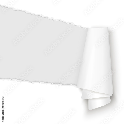ripped open paper white