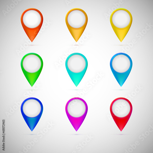 Free Download Set of map pointers - GFXLoad