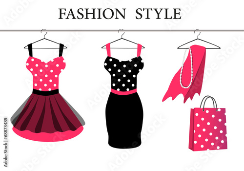 fashion style in pink and black