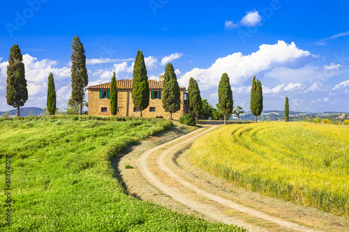 scenic landscapes of Tuscany. Italy photo