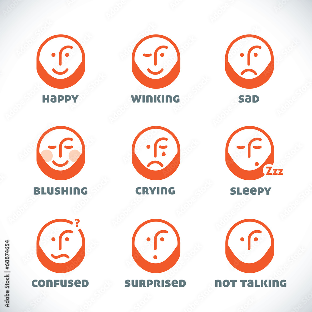 Vector Smiles Icons, Illustration, Sign, Symbol, Button Vector Smiles Icons, Illustration, Sign, Symbol, Button