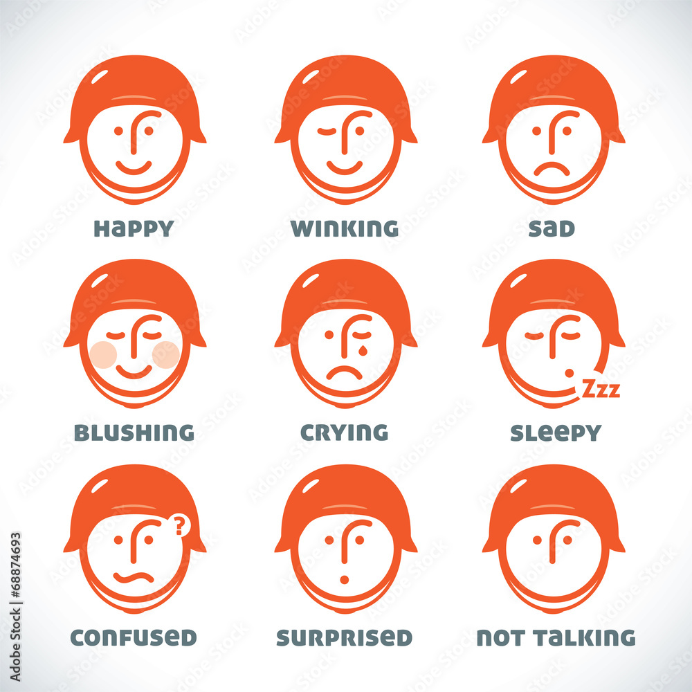 Vector Smiles Icons, Illustration, Sign, Symbol, Button