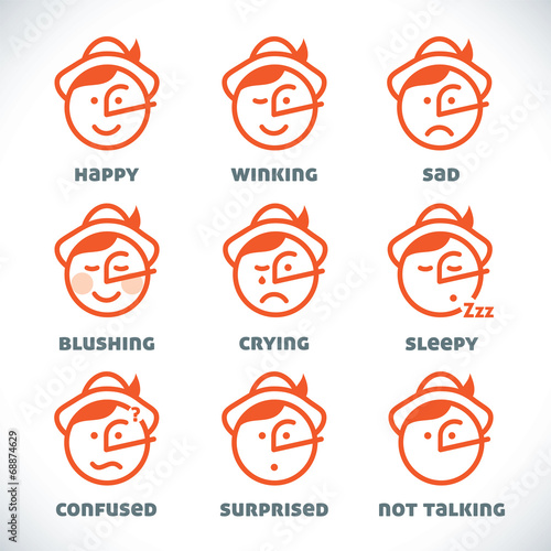 Vector Smiles Icons, Illustration, Sign, Symbol, Button