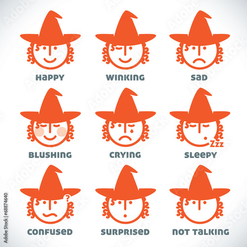 Vector Smiles Icons, Illustration, Sign, Symbol, Button