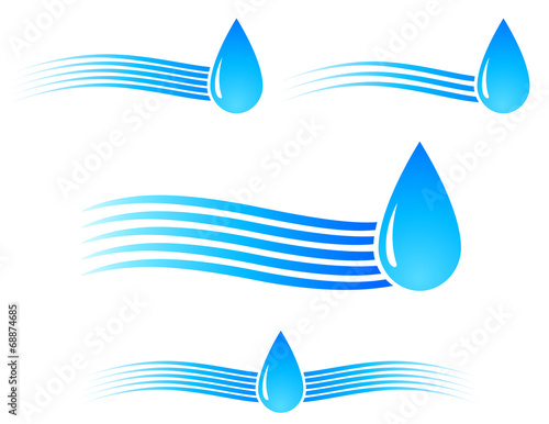 water drop with wave