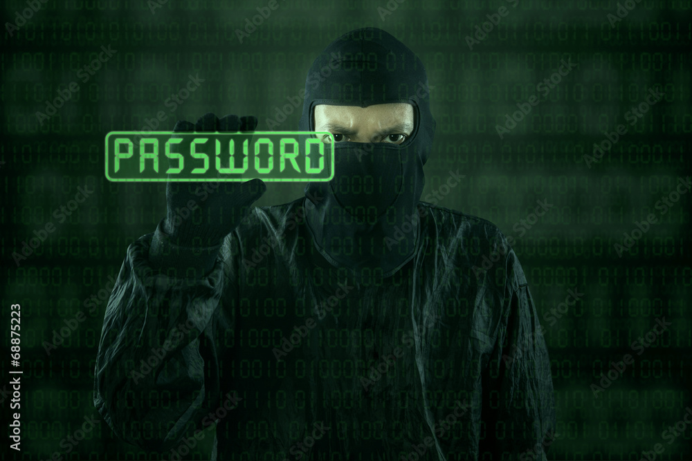 Hacker taking password from modern interface 1