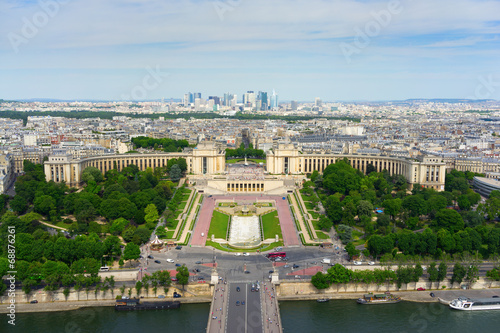 Paris view from above from Eiffel Tower