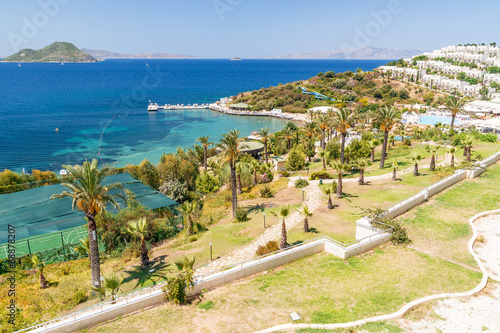 Fototapeta Naklejka Na Ścianę i Meble -  panoramic view on the Bodrum beach,  Turkey